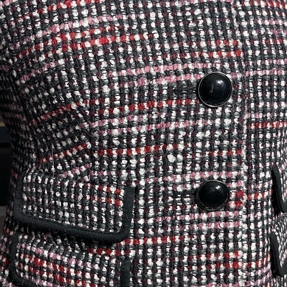 Black Plum White Suit Blazer Lined 2P  (B7) - Picture 7 of 10